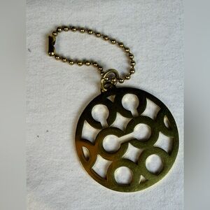 Coach Brass Charm CC Signature 2” Wide. Use on purse bag tote necklace